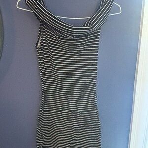 Urban Heritage One Shoulder Black and White Dress